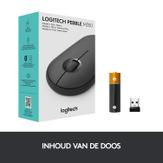 Logitech Pebble M350 - mus - Bluetooth,  2.4 GHz - grafitt (910-005718)