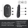LOGITECH Pebble M350 Wireless Mouse graphite EMEA (910-005718)