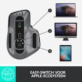 Logitech MX Master 3 for Mac - mus - Bluetooth,  2.4 GHz - romgrå (910-005696)