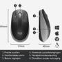 LOGITECH h M190 - Mouse - optical - 3 buttons - wireless - USB wireless receiver - mid grey (910-005906)