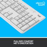 Logitech MK295 Silent - tastatur- og mussett - US International - gulaktig hvit Inn-enhet (920-009824)