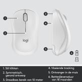 Logitech MK295 Silent - tastatur- og mussett - US International - gulaktig hvit Inn-enhet (920-009824)