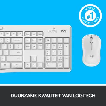 Logitech MK295 Silent - tastatur- og mussett - US International - gulaktig hvit Inn-enhet (920-009824)