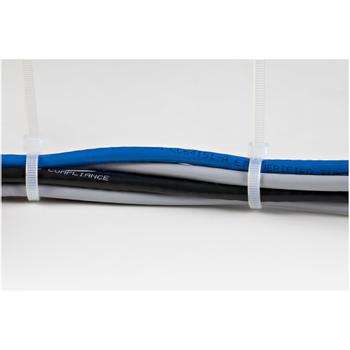 STARTECH 1000 PACK 8 CABLE TIES -WHITE NYLON ZIP TIE WRAPS UL TAA ACCS (CBMZT8NK)
