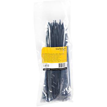 STARTECH 100 PACK 10 CABLE TIES -BLACK NYLON ZIP TIE WRAPS UL TAA ACCS (CBMZT10B)