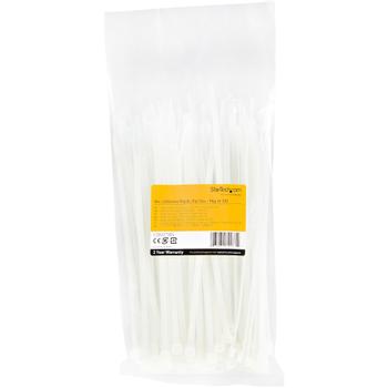 STARTECH 100 PACK 8 CABLE TIES -WHITE NYLON ZIP TIE WRAPS UL TAA ACCS (CBMZT8N)