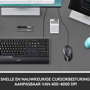 LOGITECH M500s Advanced Corded Mouse - Mus - Optisk - 7 knapper - Sort (910-005784)