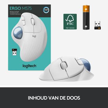 LOGITECH ERGO M575 trådløs mus offwhite (910-005870)