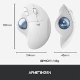 Logitech ERGO M575 trådløs styrekule - 2.4 GHz, Bluetooth 5.0 LE - offwhite (910-005870)
