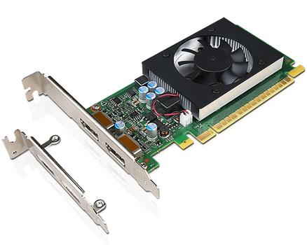 LENOVO NVIDIA GeForce GT730 - Graphics card - GF GT 730 - 2 GB GDDR5 - PCIe 2.0 x8 low profile - DisplayPort - for ThinkCentre M710, M715, M720, M75t Gen 2, M910, M920, V530-15 (4X60M97031)