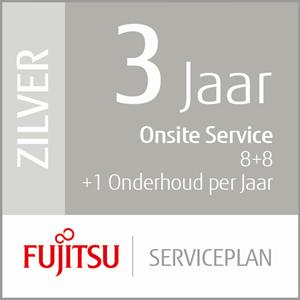 FUJITSU 3 Year Service Plan: Onsite Service - 8 Hour + 8 Hour Fix +1 Preventative Maintenance per Year Mid-Vol Production Scanner (U3-SILV-MVP)