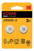 KODAK Max lithium CR1025 battery (2 pack)