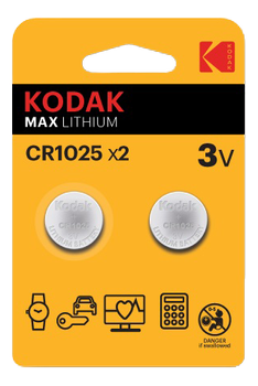 KODAK Max lithium CR1025 battery (2 pack) (30417724)