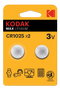 KODAK Max lithium CR1025 battery (2 pack)