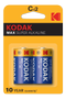 KODAK MAX alkaline C battery (2 pack)