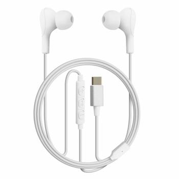 4smarts In-ear headset Active headset, with digital-analog converter White, USB-C conn., 1.2 m (465587)