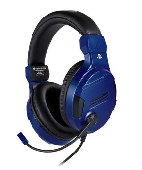 BIGBEN PS4 Gaming Headset V3 - Blue - Blå (PS4OFHEADSETV3BL)