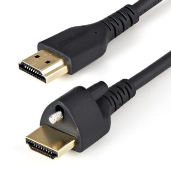 STARTECH StarTech.com 2m (6ft) HDMI Cable with Locking Screw, 4K 60Hz HDR 10, High Speed HDMI 2.0 Monitor Cable with Locking Screw Connector for Secure Connection,  HDMI Cable with Ethernet, M/M - Adjustable M3 (HDMM2MLS)