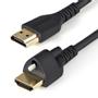 STARTECH 2m HDMI Cable with Locking Screw - 4K 60Hz HDR - High Speed HDMI 2.0 Monitor Cable with Ethernet - M/M (HDMM2MLS)