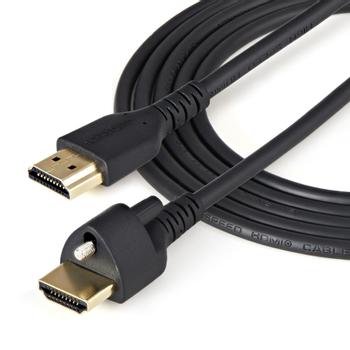 STARTECH StarTech.com 2m (6ft) HDMI Cable with Locking Screw, 4K 60Hz HDR 10, High Speed HDMI 2.0 Monitor Cable with Locking Screw Connector for Secure Connection,  HDMI Cable with Ethernet, M/M - Adjustable M3 (HDMM2MLS)