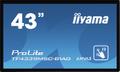 IIYAMA Kosketusnäyttö,  kapasitiivinen - 43inch PCAP  Anti-glare Bezel Free 12-Points Touch Screen, 1920x1080,  AMVA3 pane (TF4339MSC-B1AG)