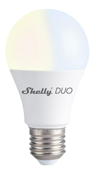 SHELLY Lampa, LED, WiFi, E27, dimbar, färgtemperatur,  DUO (SHELLY-DUO)