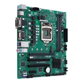 ASUS PRO H410M-C/ CSM LGA 1200 2x DDR4 mATX MB H410 business motherboard with enhanced security reliability and manageability (90MB1480-M0ECYC)