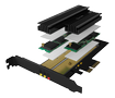 ICY BOX PCIe card, 1x M.2 SATA SSD to SATA III via B-Key socket + 1x M.2 PCIe