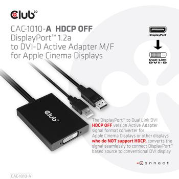 CLUB 3D DisplayPort / DVI adapter 60cm (CAC-1010-A)