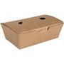 _ Take away boks, 12x6x3,7cm, 400 ml, brun, pap, med låg, konisk nr. 0