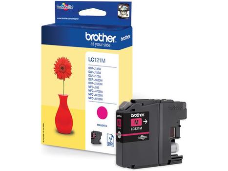 BROTHER Ink Cartridge Magenta 300 pages (LC121M $DEL)