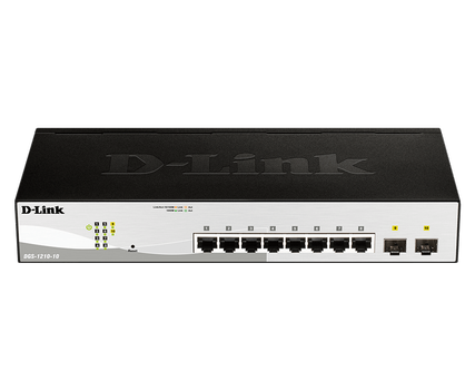 D-LINK 8-port 10/ 100/ 1000 Gigabit Smart Switch (DGS-1210-10/E)