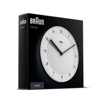 BRAUN BC 06 W Quarzwanduhr analog weiß (67077)