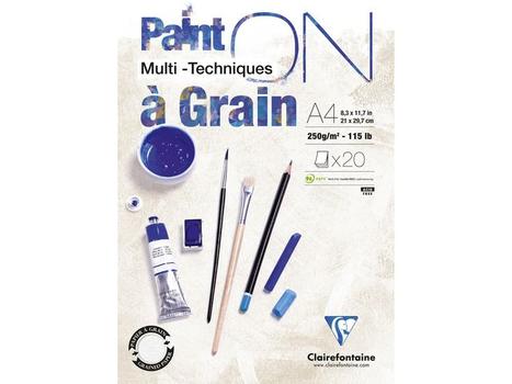 CLAIREFONTAINE Akvarellpapir A4 250g 20ark (975049C)