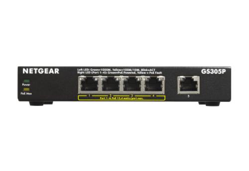 NETGEAR 5PT GE UNMANAGED SWCH W/ POE+                          IN PERP (GS305P-200PES)