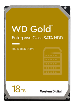 WESTERN DIGITAL WD Gold WD181KRYZ - Hard drive - 18 TB - internal - 3.5" - SATA 6Gb/s - 7200 rpm - buffer: 512 MB (WD181KRYZ)