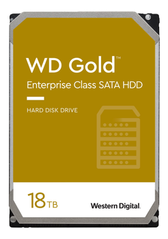 WESTERN DIGITAL WD Gold WD181KRYZ - Hard drive - 18 TB - internal - 3.5" - SATA 6Gb/s - 7200 rpm - buffer: 512 MB (WD181KRYZ)