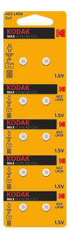 KODAK MAX AG2/LR59 alkaline battery (10 pack perforated) (30417533)