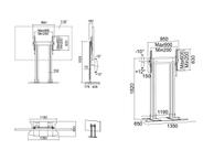 Multibrackets M Ceiling Mount Pro - monteringskomponent - for LCD-skjerm - svart (7350073737376)