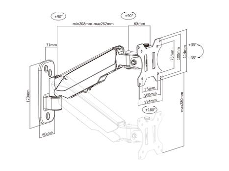 MULTIBRACKETS M Monitormount Wall Basic Single (7350105210013)