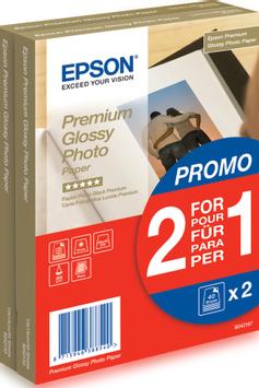 Epson Premium Glossy Photo Paper BOGOF - fotopapir - blank - 40 ark - 100 x 150 mm - 255 g/m² (en pakke 2) (C13S042167)