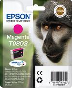 EPSON n Ink Cartridges, DURABrite" Ultra, T0893, Monkey, Singlepack, 1 x 3.5 ml Magenta