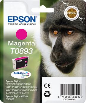 EPSON n Ink Cartridges,  DURABrite" Ultra, T0893, Monkey, Singlepack,  1 x 3.5 ml Magenta (C13T08934011)