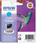 EPSON T0802 ink cartridge cyan standard capacity 7.4ml 935 pages 1-pack blister without alarm (C13T08024011)