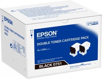 EPSON n Toner, AcuBrite, Toner black, 2 x Black, Standard, S050751, 14,600 Pages (C13S050751)