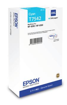EPSON n Ink Cartridges,  DURABrite" Pro, T7542, Singlepack,  1 x 69.0 ml Cyan, XXL (C13T754240)