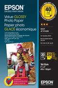 EPSON 10x15cm Value Photo Paper 20 sheets x2