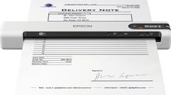 EPSON DS80W, Portable document scanner - A4 - 600 dpi x 600 dpi - up to 15 ppm (mono)/up to 15 ppm (colour) - up to 300 scans per day - USB 2.0, WiFi(n)