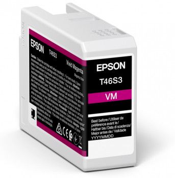 EPSON n UltraChrome Pro T46S3 - 25 ml - vivid magenta - original - ink tank - for SureColor P706, SC-P700, SC-P700 Mirage Bundling (C13T46S300)