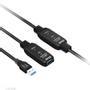 CLUB 3D USB 3.2 Gen1 aktives Kabel 15m St./B. 28AWG schwarz (CAC-1406)